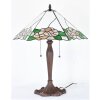 Clayre & Eef 5LL-1213 Lámpara de mesa Tiffany 44x61x64 cm E27-máx 2x60W Blanco - Verde