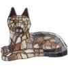 Clayre & Eef 5LL-1215 Lámpara de mesa Tiffany Dog 25x13x17 cm E14-máx 1x25W Marrón