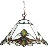Clayre & Eef 5LL-6184 Lámpara colgante Tiffany Ø 31x107 cm E27-max 1x60W