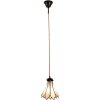 Clayre & Eef 5LL-6196 Lámpara colgante Tiffany Ø 15x115 cm E14-máx 1x40W Rosa - Beige