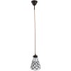 Clayre & Eef 5LL-6198 Lámpara colgante Tiffany Ø 15x115 cm E14-max 1x40W Blanco - Marrón