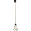 Clayre & Eef 5LL-6198 Lámpara colgante Tiffany Ø 15x115 cm E14-max 1x40W Blanco - Marrón