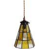 Clayre & Eef 5LL-6199 Lámpara colgante Tiffany Ø 15x115 cm E14-máx 1x40W Amarillo - Marrón