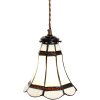 Clayre & Eef 5LL-6201 Lámpara colgante Tiffany Ø 15x115 cm E14-max 1x40W Blanco - Marrón