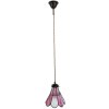 Clayre & Eef 5LL-6217 Lámpara colgante Tiffany 18x15x115 cm E14-máx 1x25W Rosa