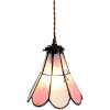 Clayre & Eef 5LL-6217 Lámpara colgante Tiffany 18x15x115 cm E14-máx 1x25W Rosa