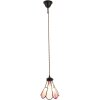 Clayre & Eef 5LL-6217 Lámpara colgante Tiffany 18x15x115 cm E14-máx 1x25W Rosa