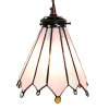 Clayre & Eef 5LL-6218 Lámpara colgante Tiffany 18x15x115 cm E14-max 1x25W Rosa