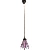 Clayre & Eef 5LL-6218 Lámpara colgante Tiffany 18x15x115 cm E14-max 1x25W Rosa