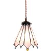 Clayre & Eef 5LL-6218 Lámpara colgante Tiffany 18x15x115 cm E14-max 1x25W Rosa