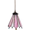 Clayre & Eef 5LL-6218 Lámpara colgante Tiffany 18x15x115 cm E14-max 1x25W Rosa