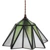 Clayre & Eef 5LL-6222 Lámpara colgante Tiffany Ø 31x107 cm E27-max 1x40W Verde