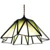 Clayre & Eef 5LL-6222 Lámpara colgante Tiffany Ø 31x107 cm E27-max 1x40W Verde