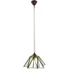 Clayre & Eef 5LL-6222 Lámpara colgante Tiffany Ø 31x107 cm E27-max 1x40W Verde