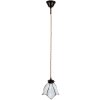 Clayre & Eef 5LL-6223 Lámpara colgante Tiffany Ø 18x115 cm E14-máx 1x25W Blanco - Marrón