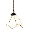 Clayre & Eef 5LL-6223 Lámpara colgante Tiffany Ø 18x115 cm E14-máx 1x25W Blanco - Marrón