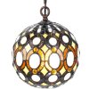 Clayre & Eef 5LL-6270 Lámpara colgante Tiffany Ø 20x116 cm E14-máx 1x25W Amarillo