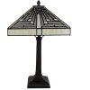 Clayre & Eef 5LL-6286 Lámpara de mesa Tiffany 31x31x48 cm E27-máx 1x60W Beige