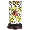 Clayre & Eef 5LL-6298 Lámpara de Mesa Tiffany Ø 15x26 cm E14-máx 1x40W Verde - Beige