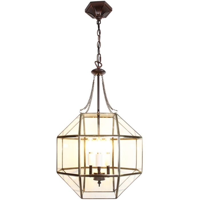 Clayre & Eef 5LL-9342 Lámpara colgante 35x35x180 cm E14-máx 3x40W