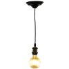 Clayre & Eef 5LL-95GR Portalámpara colgante Ø 14x150 cm E27-máx 1x60W Verde - Negro