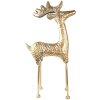 Clayre & Eef 5Y1088 Decoración Estatua Ciervo 34x13x73 cm Color Oro