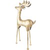 Clayre & Eef 5Y1088 Decoración Estatua Ciervo 34x13x73 cm Color Oro