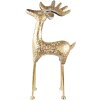 Clayre & Eef 5Y1088 Decoración Estatua Ciervo 34x13x73 cm Color Oro