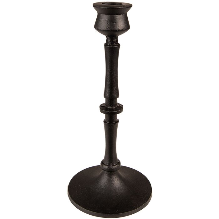 Clayre & Eef 65080 Candelero Ø 10x23 cm Negro
