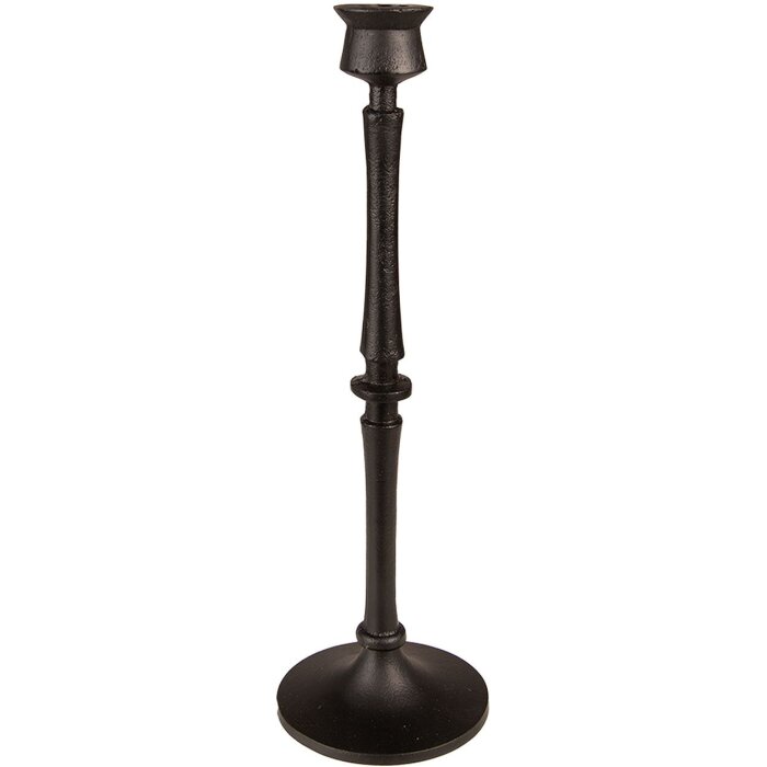 Clayre & Eef 65081 Candelero Ø 10x33 cm Negro