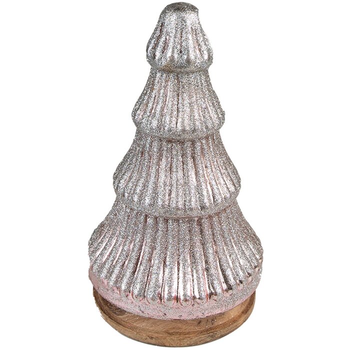 Clayre & Eef 65123 Árbol de Navidad Ø 13x24 cm Rosa