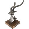 Clayre & Eef 65143 Decoración Estatua Ciervo 10x8x18 cm Color Plata