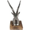 Clayre & Eef 65144 Decoración Estatua Ciervo 12x11x21 cm Color plata