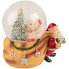 Clayre & Eef 65153 Globo de nieve con música 14x10x14 cm Marrón - Rojo