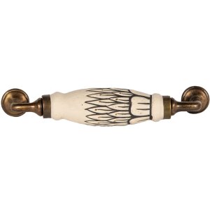 Clayre & Eef 65167C Mango 17x5x3 cm Blanco - Dorado