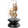 Clayre & Eef 65175 Campana de vidrio con decoración Ø 19x39 cm Dorado - Negro