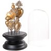 Clayre & Eef 65175 Campana de vidrio con decoración Ø 19x39 cm Dorado - Negro