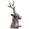 Clayre & Eef 6AL0070 Porta medias de Navidad Reno 12x7x28 cm Color plata