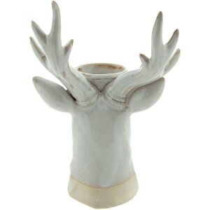 Clayre & Eef 6CE1496 Portacandelitas Reno 12x11x18 cm Beige - Marrón