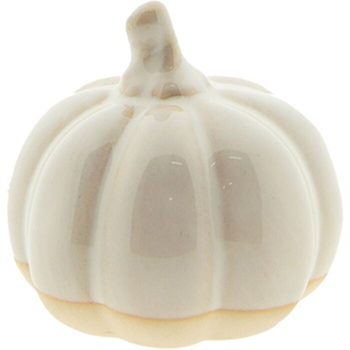 Clayre & Eef 6CE1499 Decoración Calabaza Ø 9x8 cm Beige - Marrón