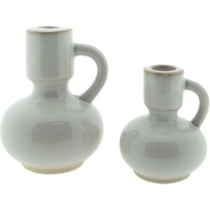 Clayre & Eef 6CE1516 Candelero 12x10x14 cm Beige