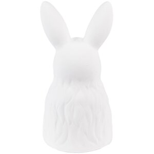 Clayre & Eef 6CE1525 Decoración Estatua Conejo 11x11x21 cm Blanco - Dorado