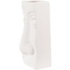 Clayre & Eef 6CE1527 Jarrón Decoración 15x9x25 cm Blanco