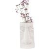 Clayre & Eef 6CE1527 Jarrón Decoración 15x9x25 cm Blanco