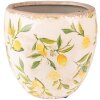 Clayre & Eef 6CE1532S Maceta decorativa Ø 13x12 cm Amarillo