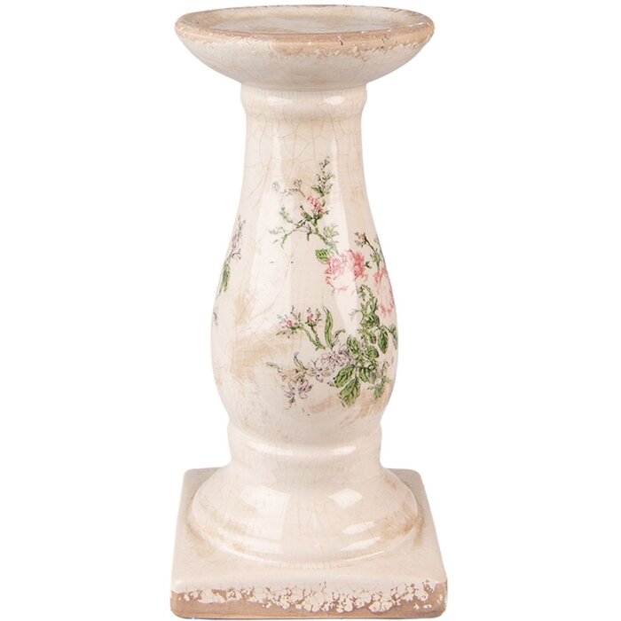 Clayre & Eef 6CE1539M Candelero Ø 12x24 cm Rosa - Beige