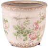 Clayre & Eef 6CE1541S Maceta decorativa Ø 12x11 cm Rosa - Beige