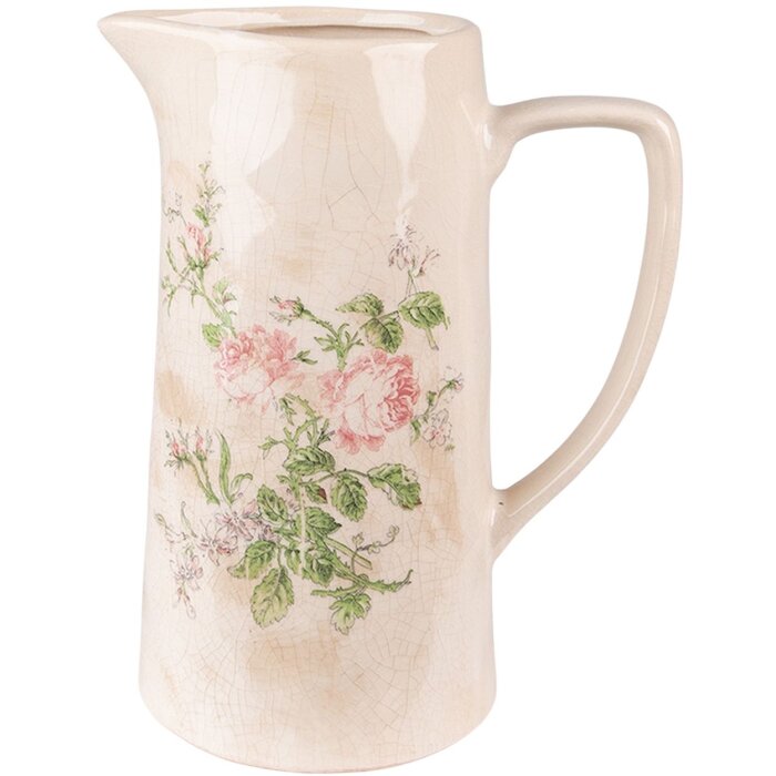 Clayre & Eef 6CE1543L Maceta decorativa 21x15x25 cm Rosa - Beige