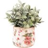Clayre & Eef 6CE1549S Maceta decorativa Ø 13x11 cm Rosa - Beige