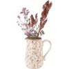 Clayre & Eef 6CE1552L Jarra Decorativa 21x14x23 cm Jarra Decorativa Rosa - Beige